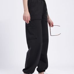 glitchez Women Baggy Fit Cargo Joggers-image-6