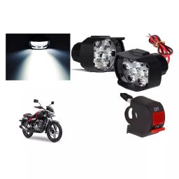 Cartronics 9 Led Shilon Fog Light White With On/Off Swich For Bajaj V15-23