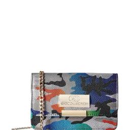 Gio Collection Silver & Blue Printed Sling Bag-image-0