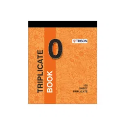 Trison 1/4 Size 100 Sheets Assorted Triplicate Book No.3 with Free Carbon Inside, TRI-TRIP-3 image 1
