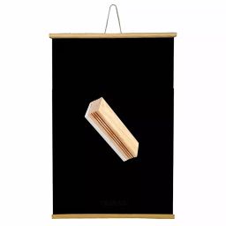 YAJNAS 60.96 x 91.44 cm (2x3 Feet) Rollup Wooden Black Board for Teaching Chalk Board Wall Hanging for Kids + Wooden Duster-5