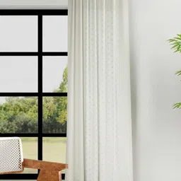 Fabindia Beige Sheer Long Door Curtain-image-83