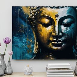 Chalk My Theme Blue & Yellow 1 Piece Wood Other Wall Paintings-image-97
