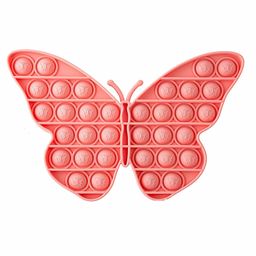 FunBlast Butterfly Shape Pop Bubble Stress Relieving Silicone Pop It Fidget Toy - Pink-17