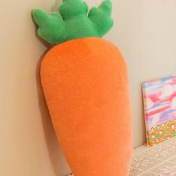 Tickles Carrot Cylindrical Type Soft Plush Body Foot for Kids Boys & Girls Home & Room Decor (Length - 40 cm Color: Orange)-27
