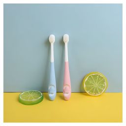 COZY VIBESSuper Soft Bristles Rubber Handle Baby Children Toothbrush With Cartoon Smiling Star Face- PACK OF 1- COLOR MAY VARY-13