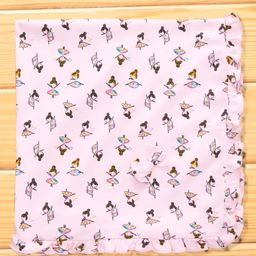 CUCUMBER Interlock Knit Towel With Dancing Girl Print L 81 x B 80 cm - Lilac-image-57