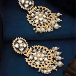 Anouk Gold-Plated Alloy Kundan Chandbalis-picture-24