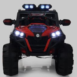 fab n funky Desert Thunder 4X4 Battery Operated Ride On Jeep With Music and Lights - Red image 2