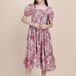 yk PaheliRani Kids Red Fit and Flare Party Wear Dress-picture-21