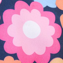 Babyhug Flutter Sleeves Two Way Stretch Fabric  V Cut Swimsuit Floral Print - Multicolour image 3