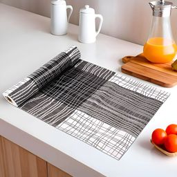 Aura Black Set of 1 Water Resistant Shelf Liner Organisers-29