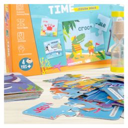 toyfun TOY FUN Puzzle Time Aqua Animals for Kids 3 Years+ | 12 Jigsaw Puzzle with Sand Timer and Pouch | 108 Pieces | Educational Puzzle Game for Fun and challegne image 5