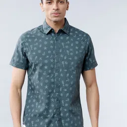 HIGHLANDER Men Printed Slim Fit Shirt-picture-39