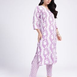 Anouk Rustic Paisley Printed Straight Kurta With Trousers & Dupatta image 5