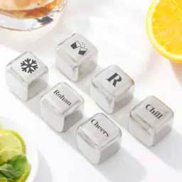 Personalized Reusable Ice Cube And Glass Combo image 2