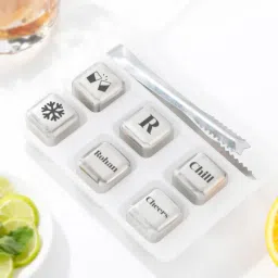 Personalized Reusable Ice Cube And Glass Combo image 3