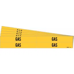 BRADY Vinyl Pipe Marker Gas Yellow and Black 1-1/8 x 7 x 0.004 inch, 781XC8 (Pack of 5)-image-78