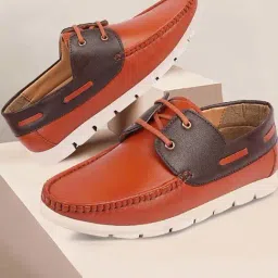 Fausto Men's Tan Boat Shoes-image-17