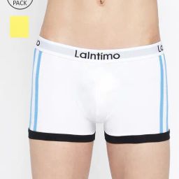 La Intimo White & Yellow Comfort Fit Striped Trunks - Pack Of 2-picture-30