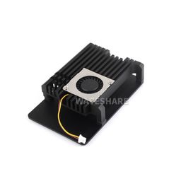 Waveshare Aluminium Alloy Case (H) for Raspberry Pi 5, With Temperature-Controlled Blower Fan image 1