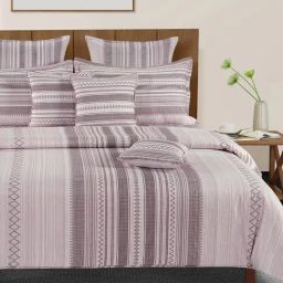 Swayam Red Cotton Blend Abstract Double Bed Sheets 2 Pillow Covers-image-27