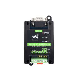 Waveshare RS232 To RS485/422 Active Digital isolated Converter, Onboard Original SP3232EEN and SP485EEN Chips, Options for RS232 DB9 Male port image 1