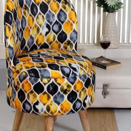 Shadowkart Black Fire Wood Printed Chair-image-29