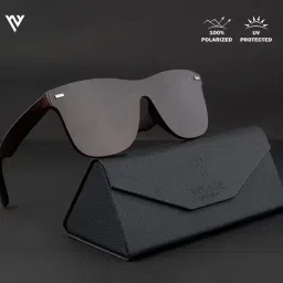 Voyage Brown Wayfarer Polarised and UV Protected Lens Unisex Sunglasses-image-6