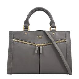Eske Christa Grey Textured Large Handbag-image-0