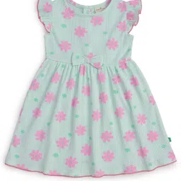 JusCubs Floral Print Flutter Sleeve Fit & Flare Dress-9