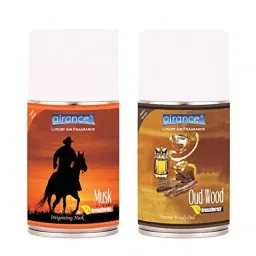 Airance 250 ml Each Musk & Oud Wood Fragrance Automatic Air Freshener Refill Perfume Spray (Pack of 2)-image-41