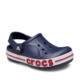 Crocs Kid's Bayaband Navy Back Strap Clogs-image-8