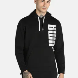 Puma Black Cotton Printed Regular Fit Hooded Sweatshirt-picture-29