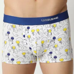 UnderJeans by Spykar White Printed Trunks-picture-5