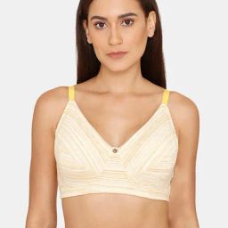 Zivame Yellow Non Wired Non Padded Full Coverage Bra-image-24