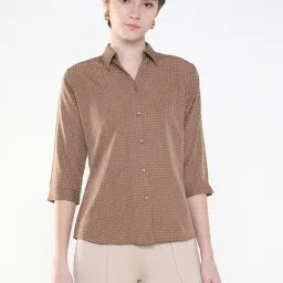 SHOWOFF Brown Printed Shirt-image-90