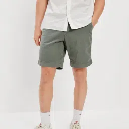 American Eagle Green Cotton Regular Fit Shorts-23