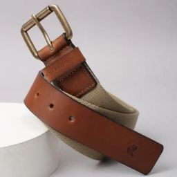 Peter England Beige Woven Medium Nylon Casual Belt For Men-picture-9