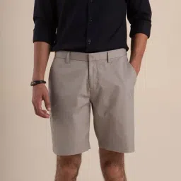 ANDAMEN Beige Regular Fit Shorts-image-44