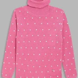 Elle Kids Pink Printed Full Sleeves Sweater-image-95