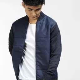 Jack & Jones Navy Cotton Regular Fit Bomber Jacket-picture-34