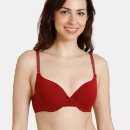 Zivame Red Medium Coverage Push-up Bra-image-12