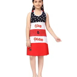 Aarika Kids Red & White Printed Dress-image-51