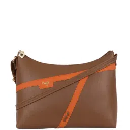 Baggit Brown Solid Medium Sling Handbag-image-20