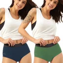 Freecultr Teal & Green Hipster Panty - Pack of 2-image-63