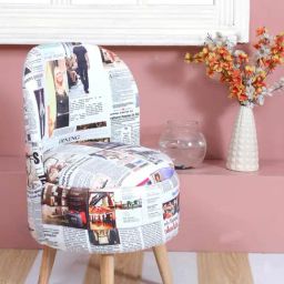 Shadowkart Newspaper Wood Printed Chair-image-57