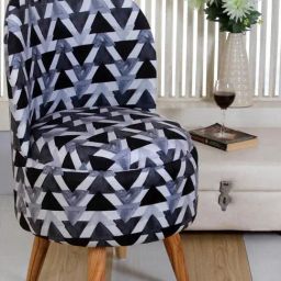 Shadowkart Black Triangle Wood Printed Chair-image-72