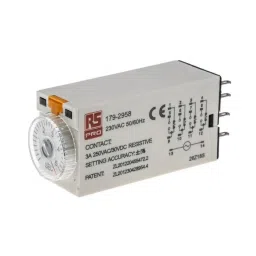 RS PRO Single Function Timer Relay Plug In Mount 230 V AC 4PDT Model No. 1792958-68