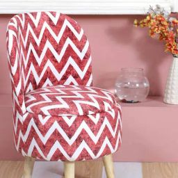 Shadowkart Maroon Zigzag Wood Printed Chair-image-16